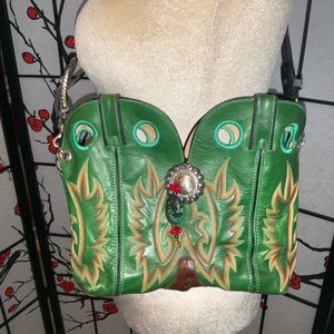 Green Leather Shoulder Bag